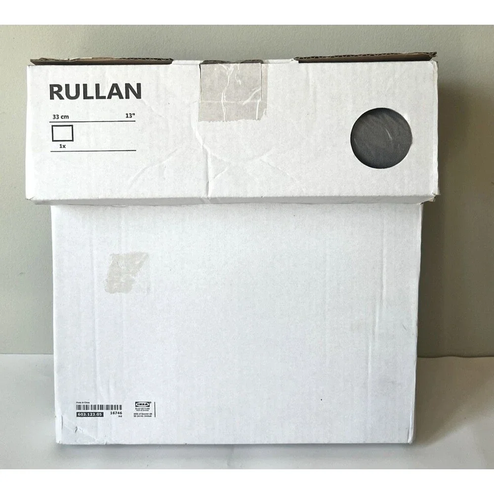NEW IKEA RULLAN FABRIC LAMP SHADE GRAY 13